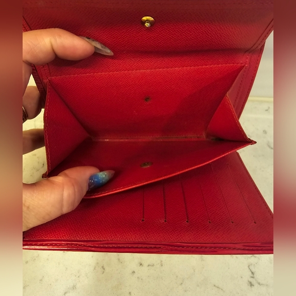 Louis Vuitton Red Epi leather Porte- Tressor Etui Papiers wallet - Picture 9 of 16